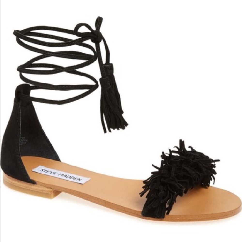Steve Madden tassel sandals.